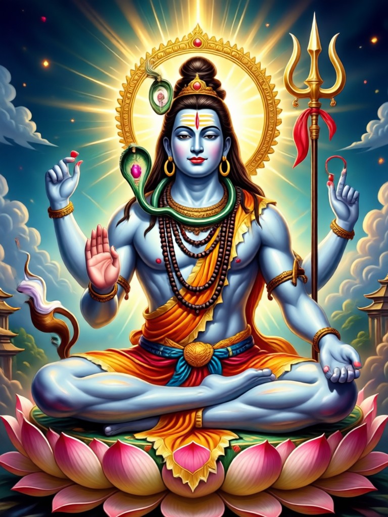 AI image of Ardhanarishvara, Shiva's half-female form
