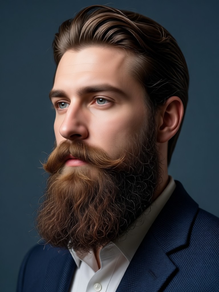 AI beard filter adding goatee style
