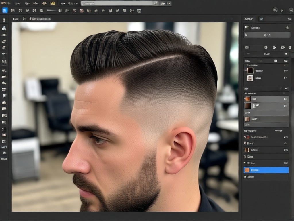 AI Taper Fade Generator realistic hairline integration example