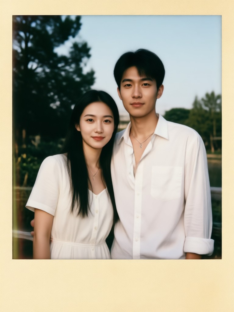 Authentic instant camera simulation with faded edges