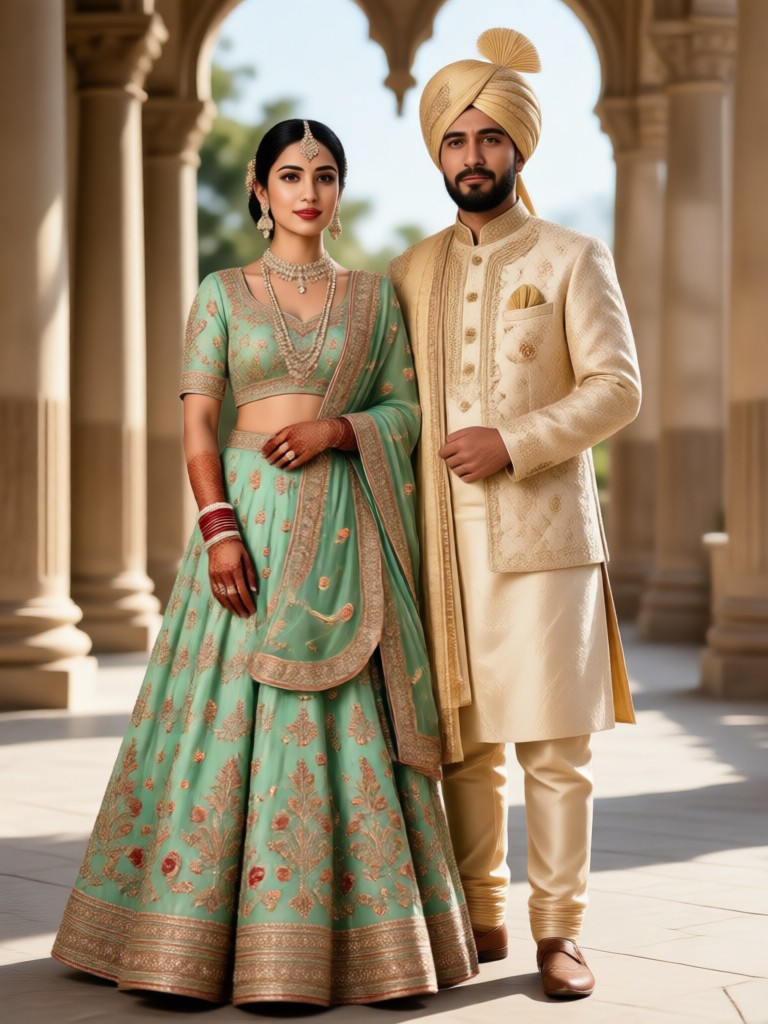 लहंगा शेरवानी कपल फोटो जनरेटर के लिए gloglo डाउनलोड करें
