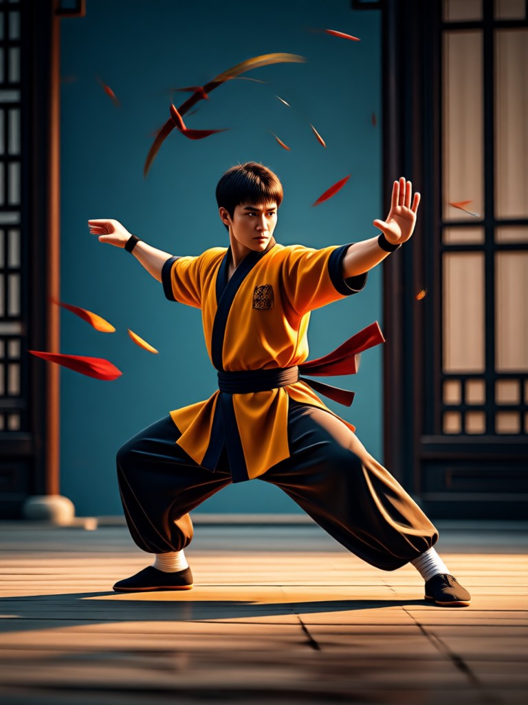 Cinematic kungfu fight scene generated by AI