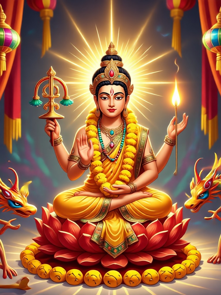 Nag Panchami milk offering scene generated by AI