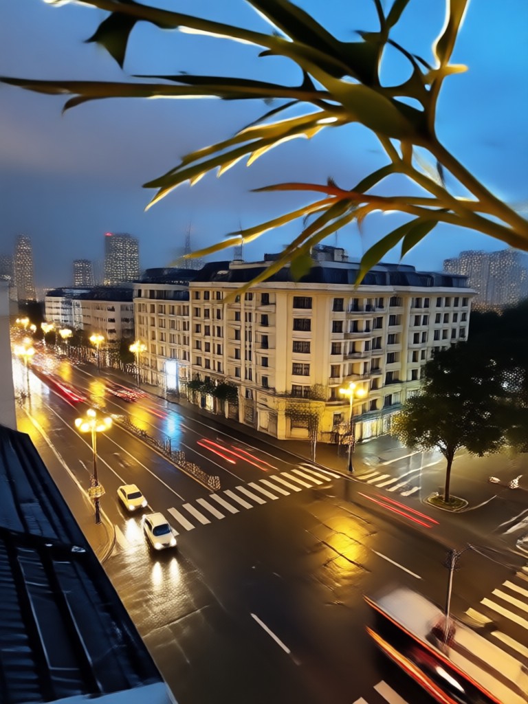 AI art couple hug in Tokyo night rain