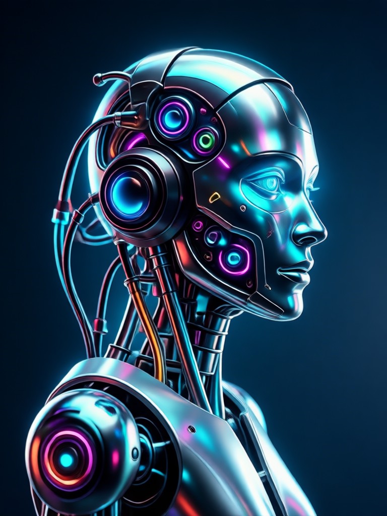 Animated AI character with cartoon style
