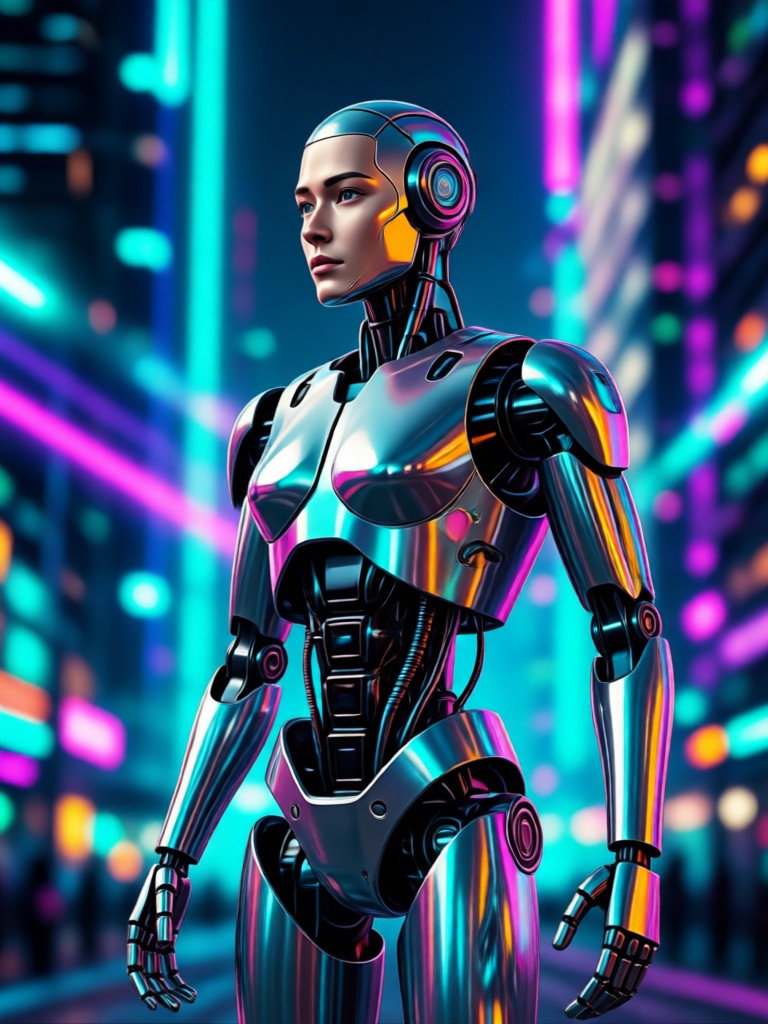 Group photo transformed with matching robotic armor suits