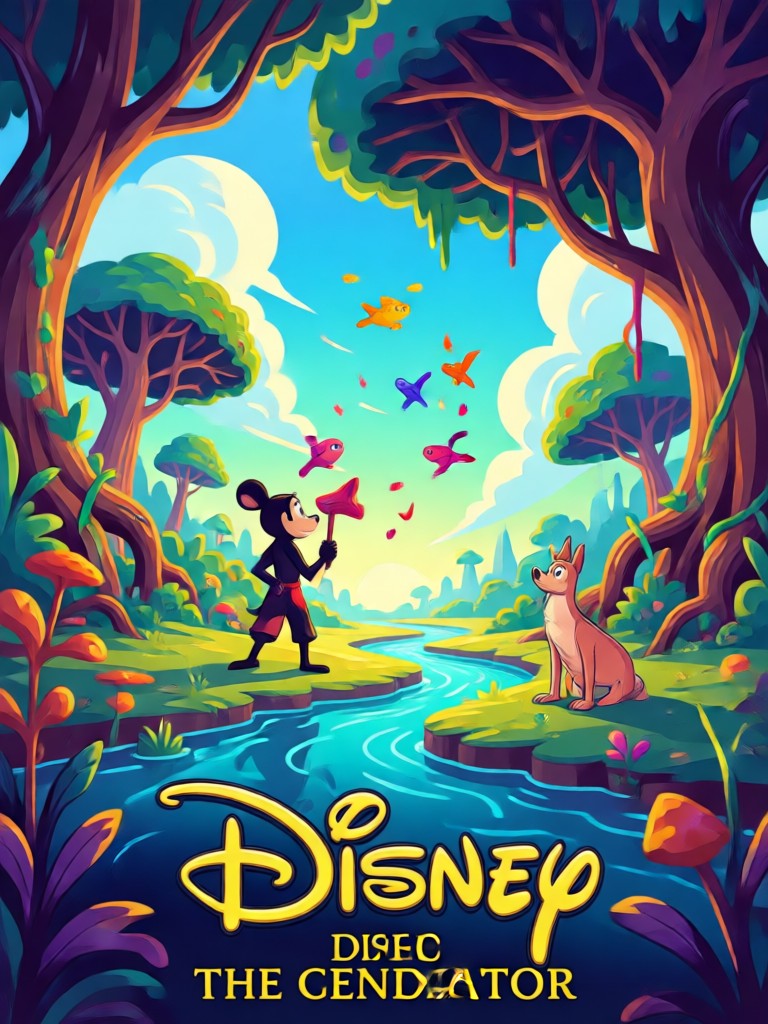Modern urban Disney animation poster