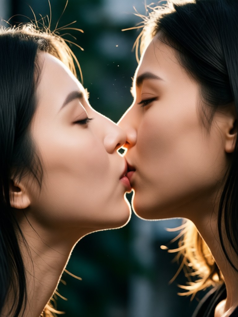 AI generated vintage kiss style