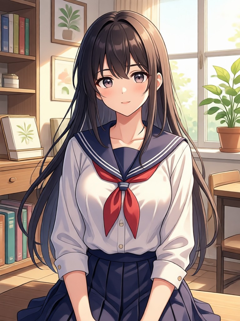 Anime avatar showcase on mobile phone