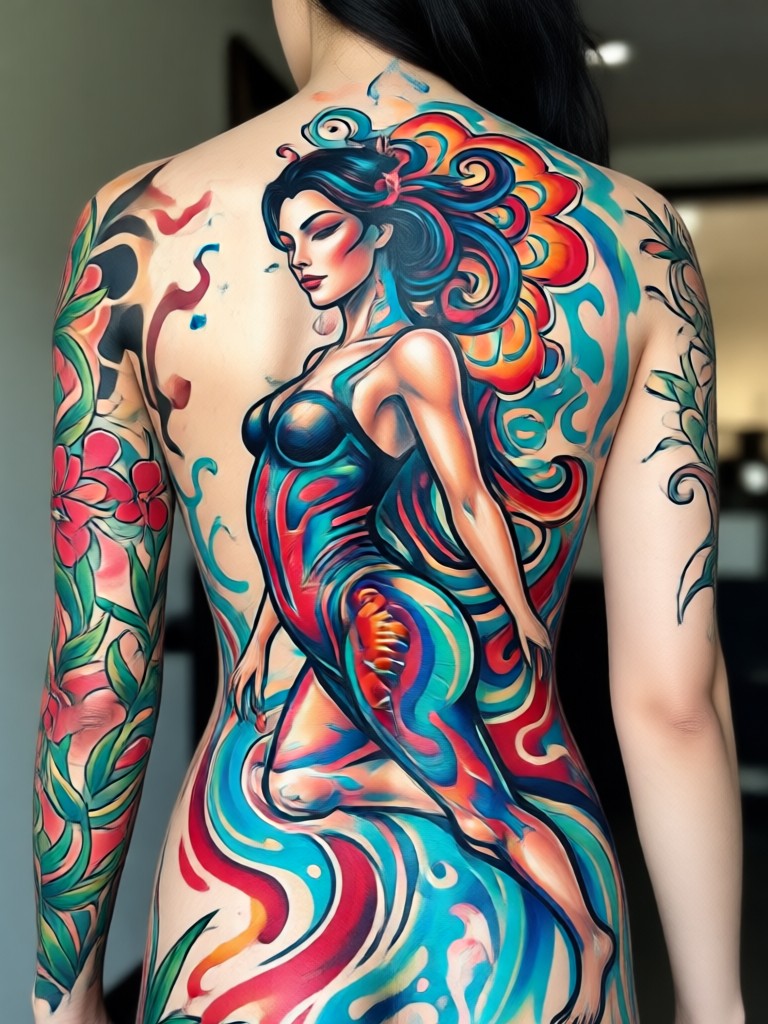 Klassische Ölmalerei Body Art
