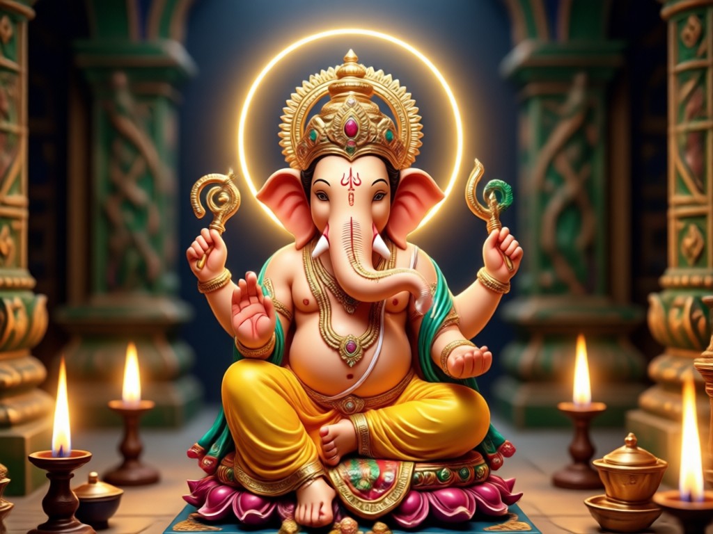 KI-generiertes Vinayaka-Chavithi-Porträt aus Text