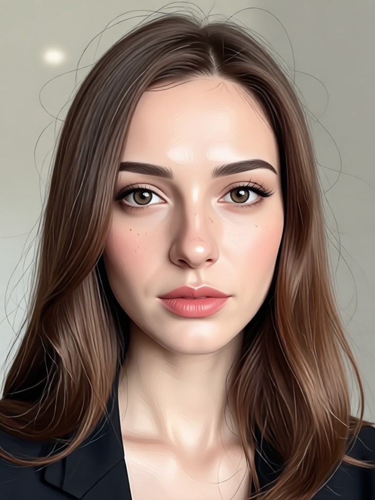 Fantasy character portrait with magical eye glow effect