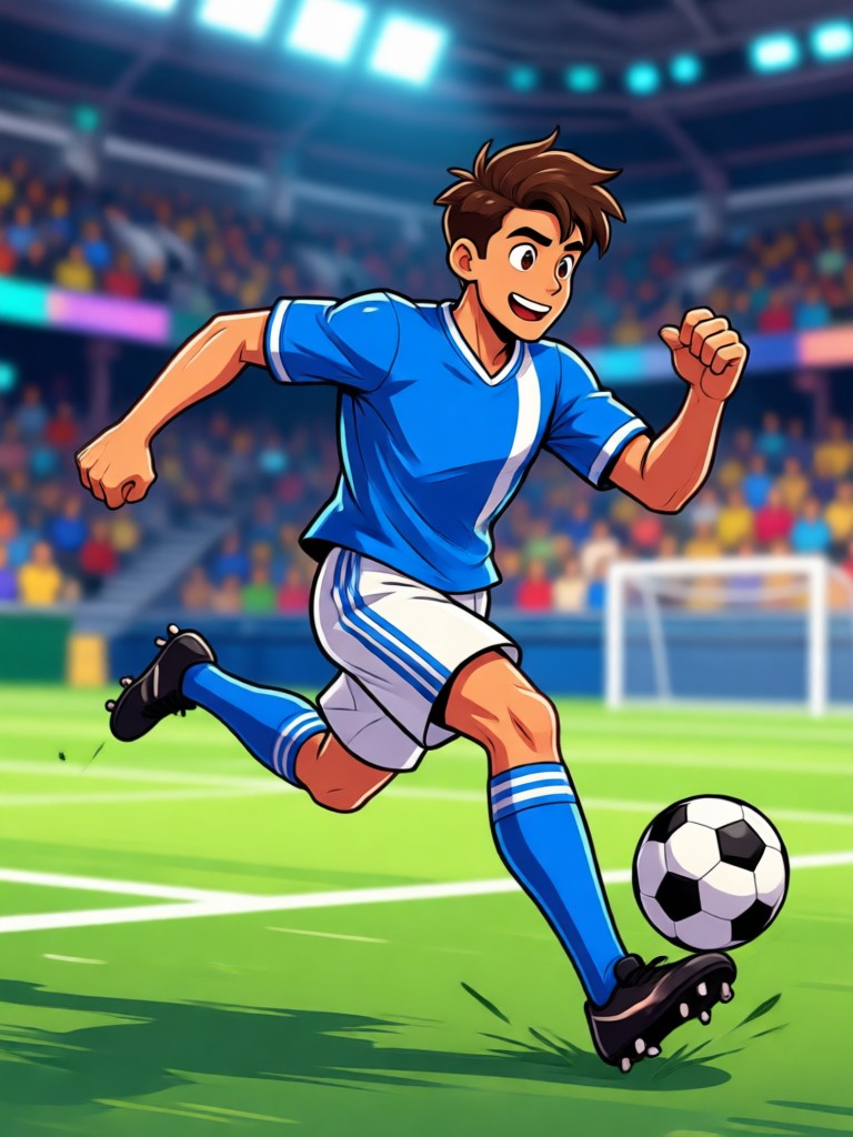 AI football player in classic kit style
