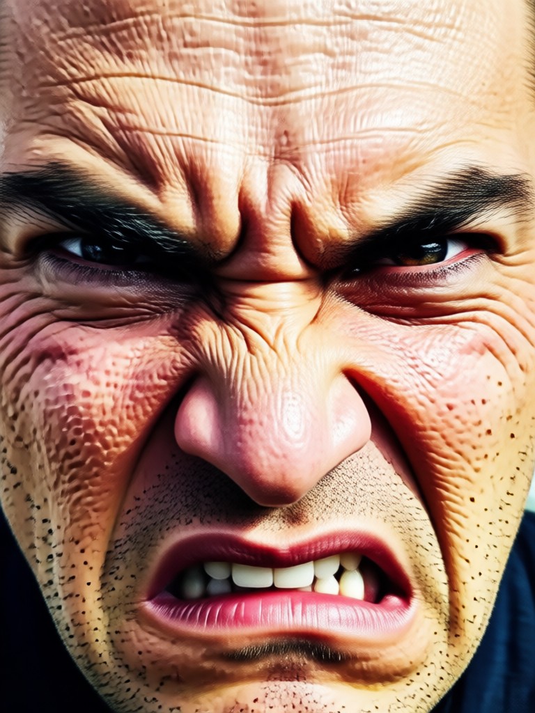 Anime-Stil Angry Face Filter Ergebnis