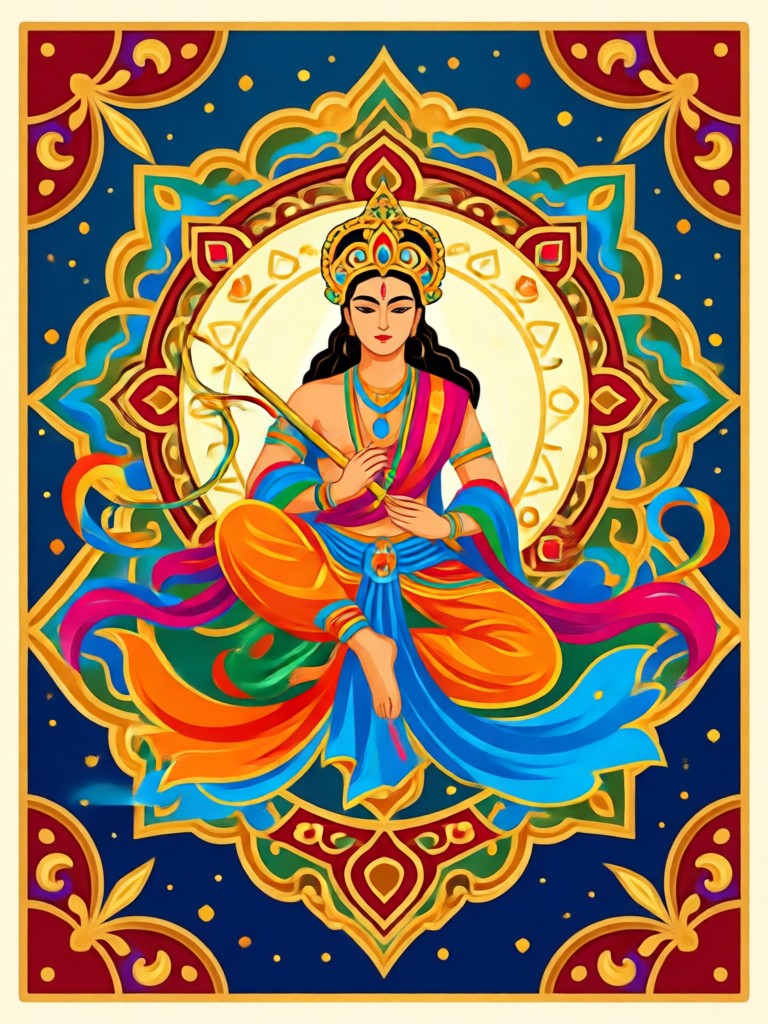Elegant Raksha Bandhan design with Sanskrit shlokas