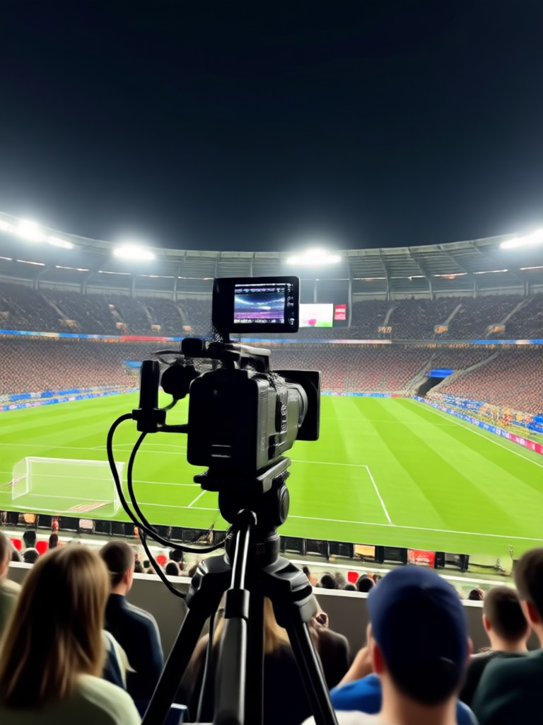 Basketball action shot with stadium lighting