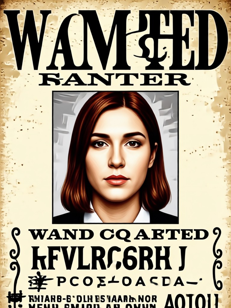 Movie character FBI poster example