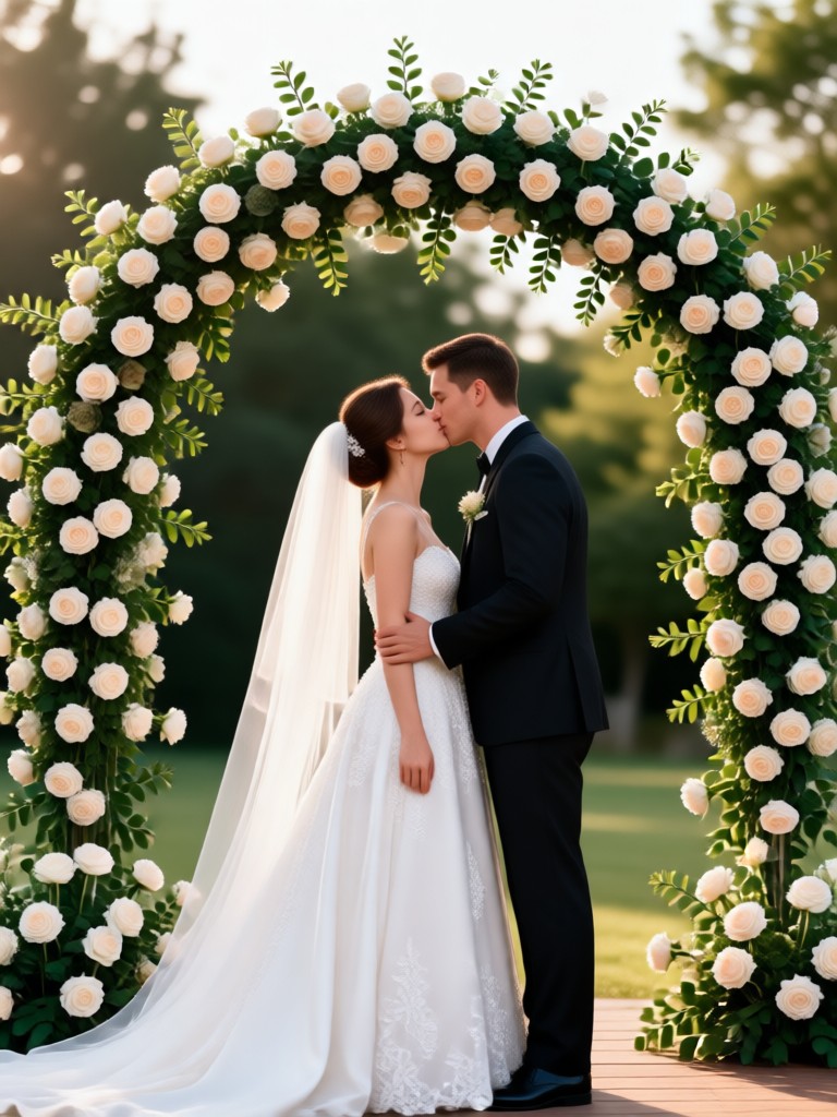 Modern minimalist wedding kiss video