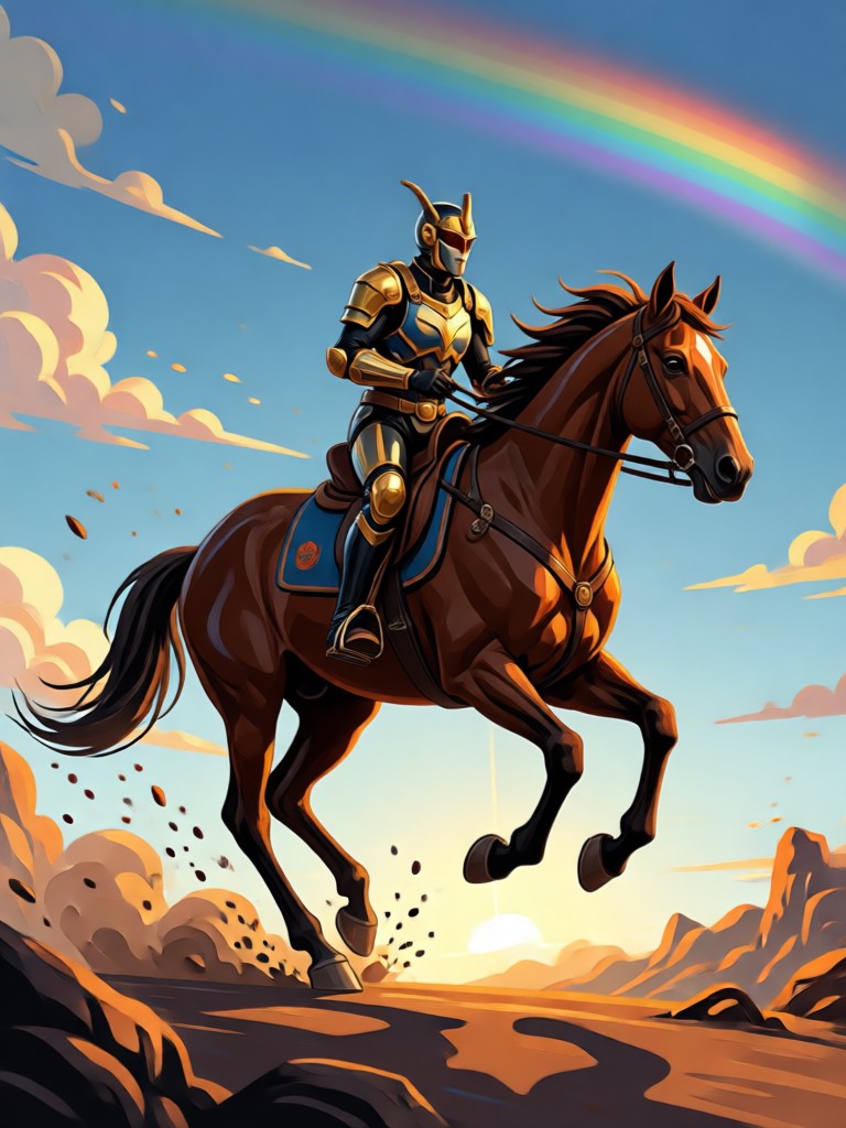 Galloping through forest AI effect