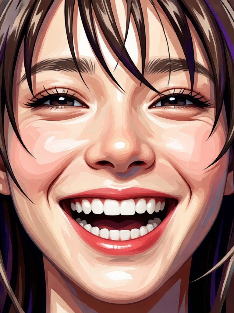 Comparação lado a lado da intensidade do sorriso