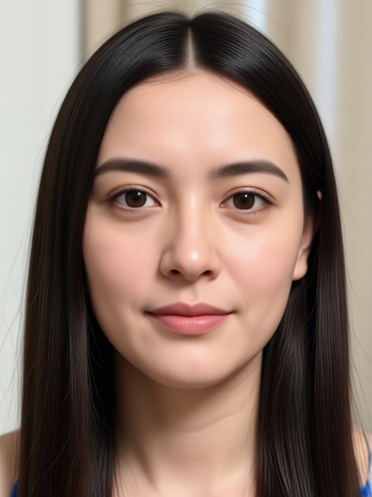 AI enhanced video frame with new face