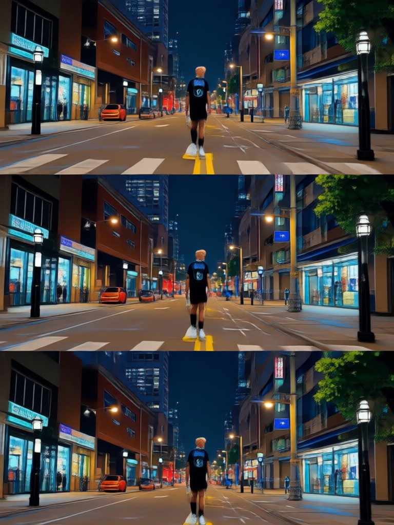 AI kiss video on a rooftop with city skyline