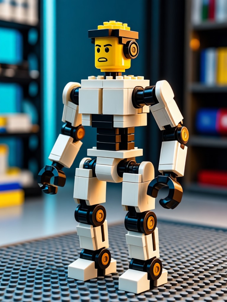 Pemandangan kota arsitektur Lego AI