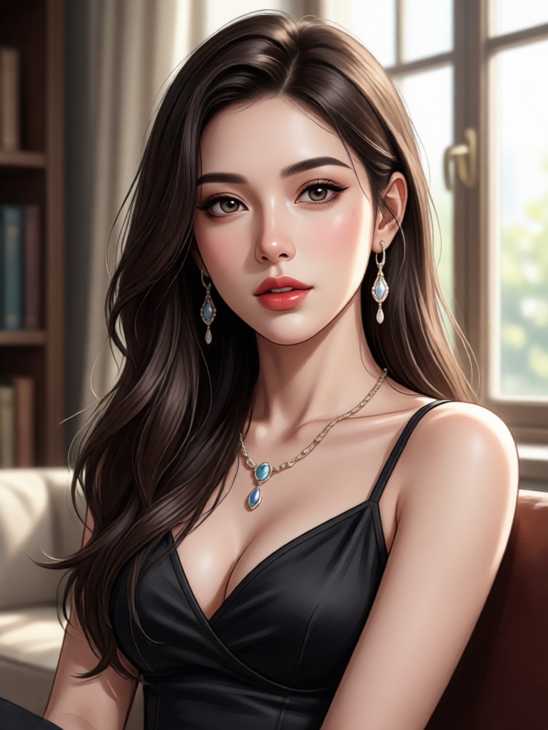 AI Babe in cinematic lighting portrait
