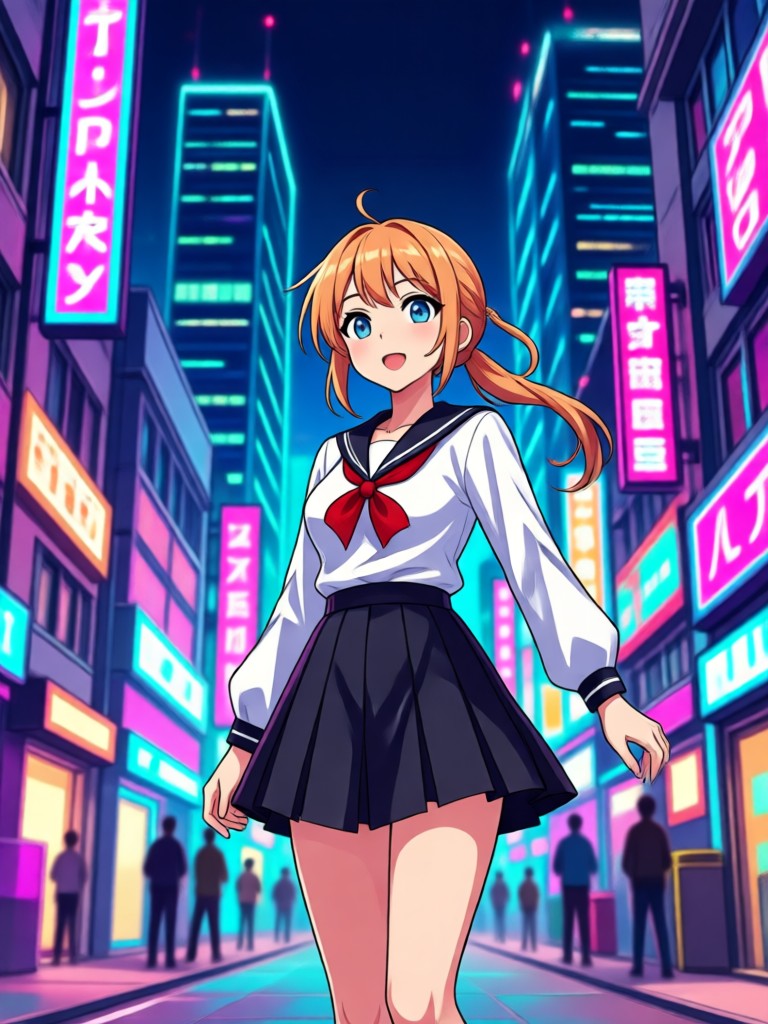 Transformación escénica de paisaje con filtro anime