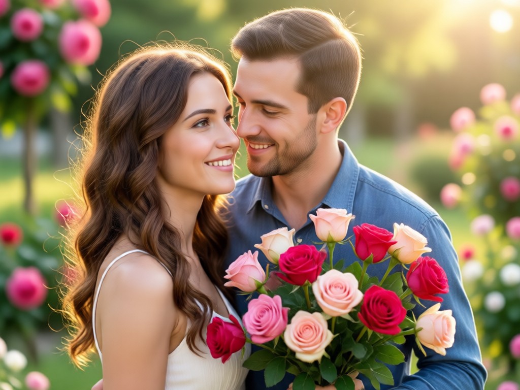 Realistic rose integration in photos