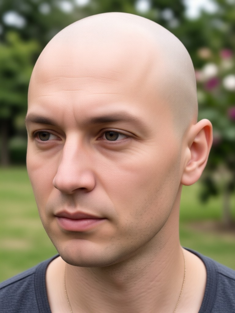 AI Glatzkopf-Filter Vorher-Nachher-Transformation