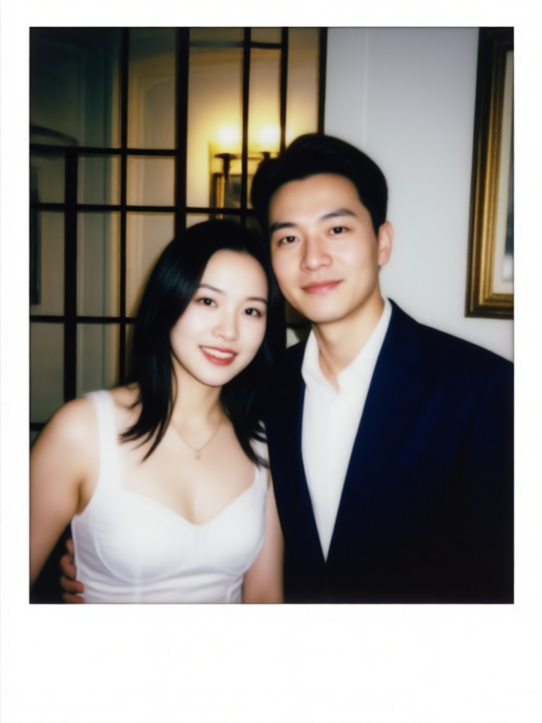도시 배경 애니버서리 폴라로이드