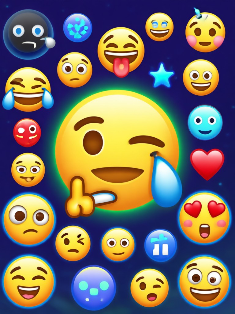 Happy cartoon emoji for profile pic