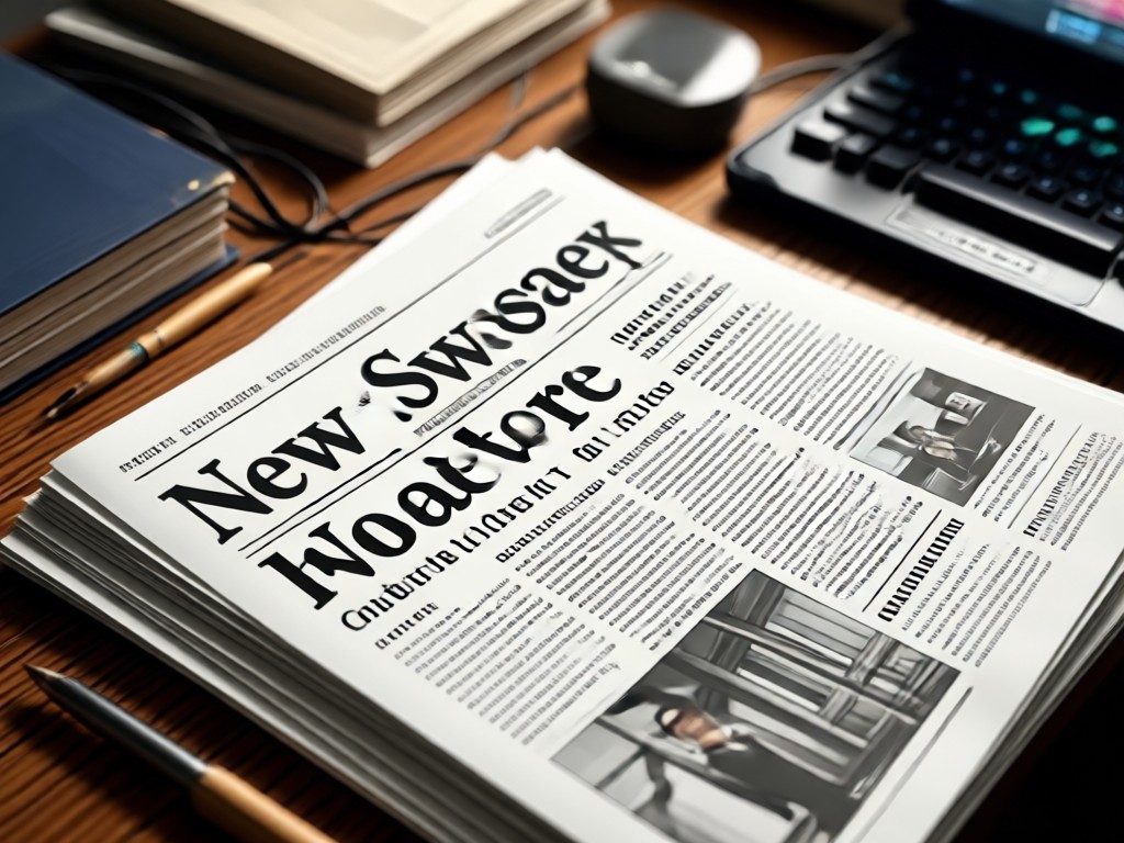 Vintage newspaper template with aged paper effect