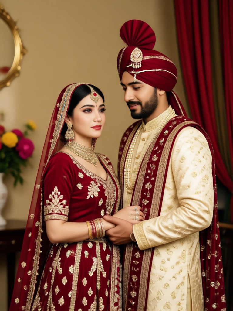 Mobile app interface for Pakistani traditional photo generator