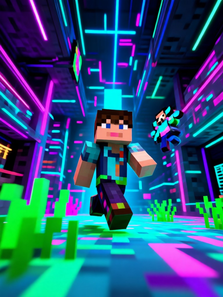 Minecraft character in different outfits