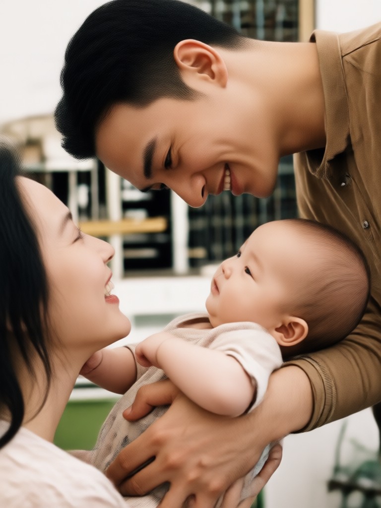 Bayi perempuan gaya anime dihasilkan dari foto pasangan