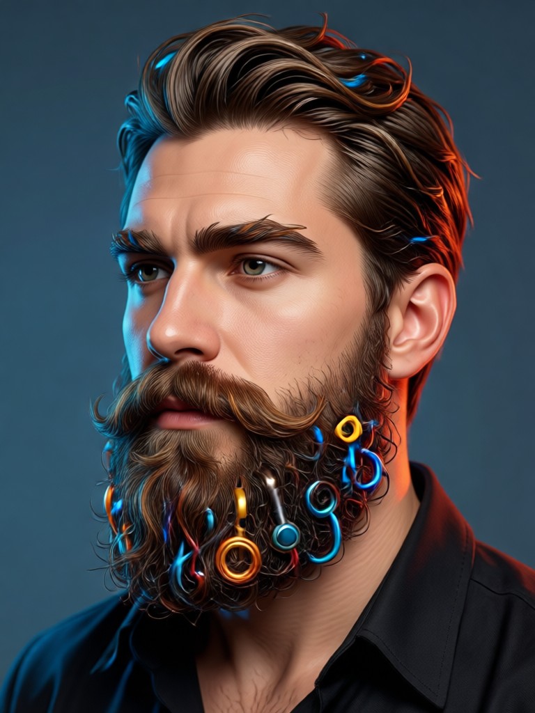 AI beard app result for social media
