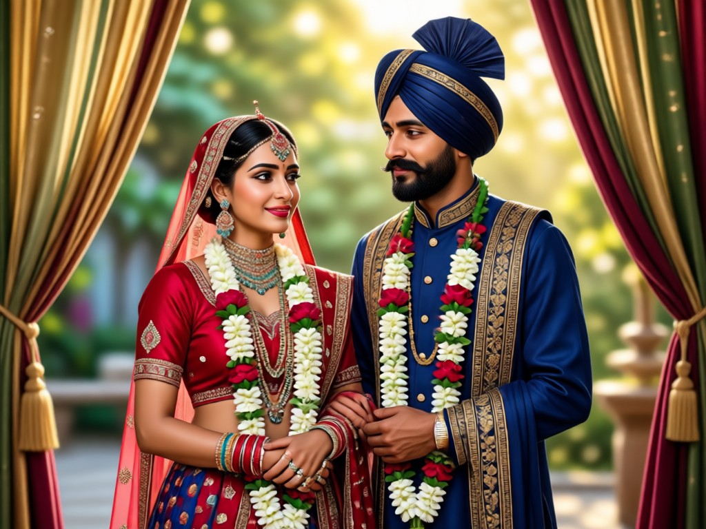 AI generated traditional Punjabi attire options