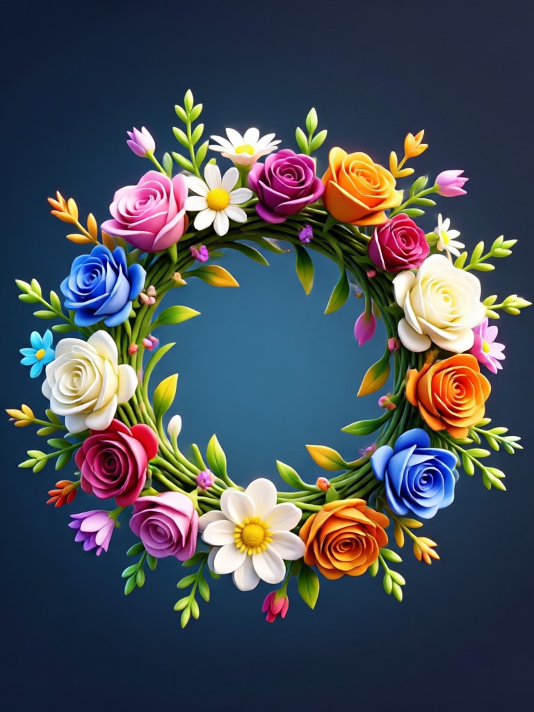 Fantasy style flower crown on an avatar