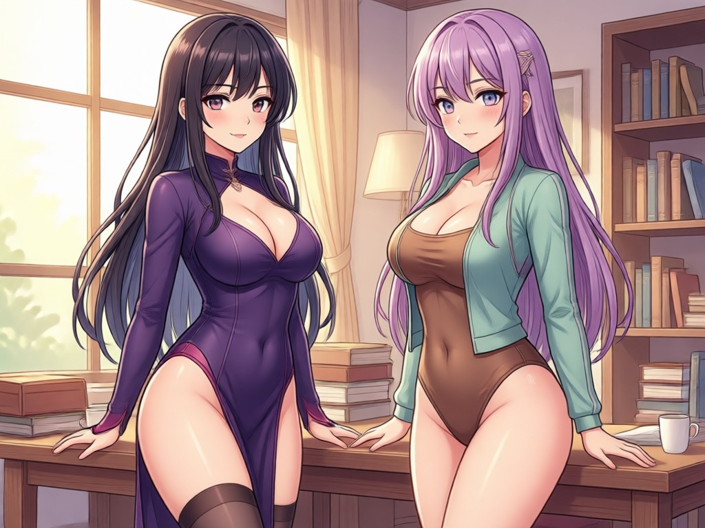 Animated anime girl video example
