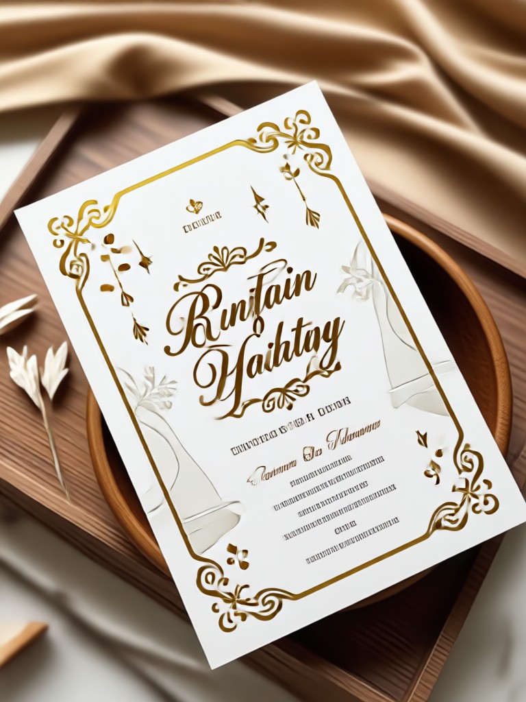 Garden party marriage invitation design