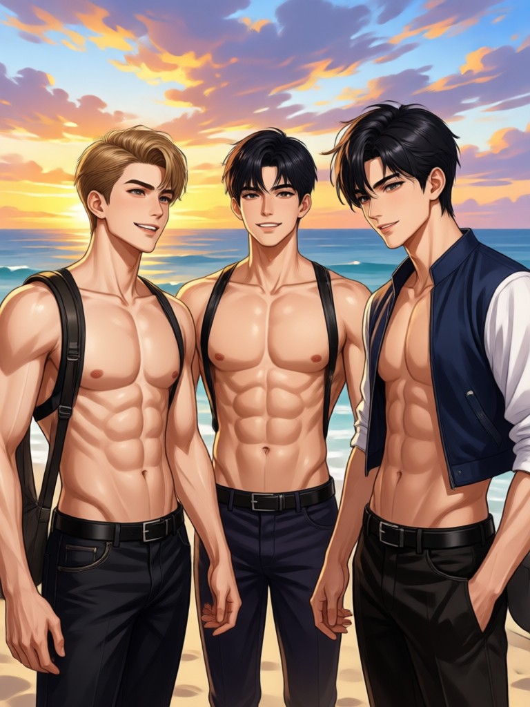 Ghibli inspired AI hot guy