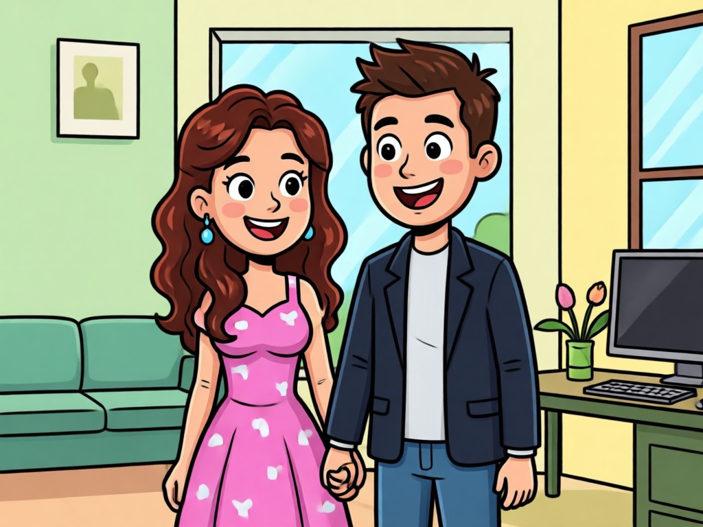 Galerie mit Cartoon-Stilfiltern für Paare