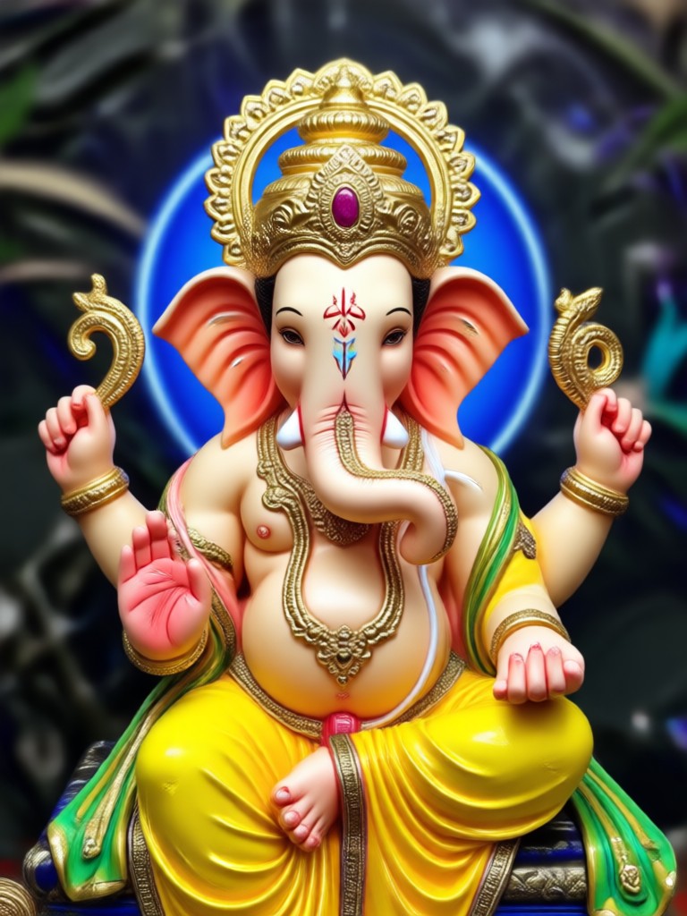 Modern artistic interpretation of Ganesha AI