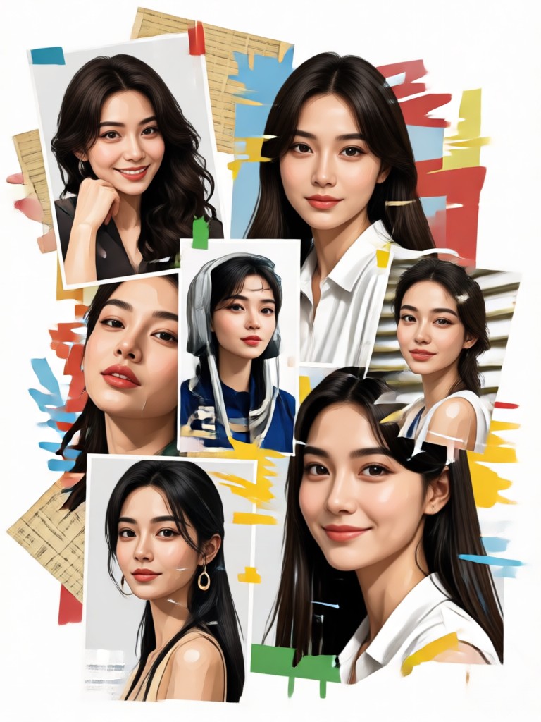Pop art inspired multi frame celebrity poster style