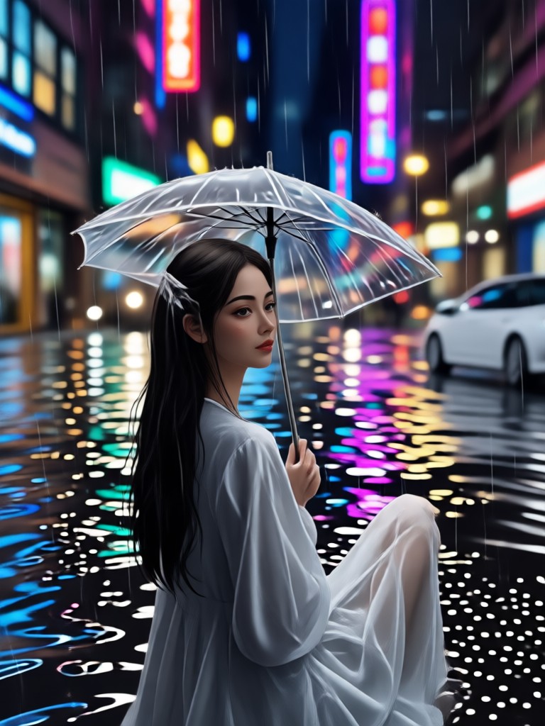 Bollywood style romantic monsoon embrace video AI filter
