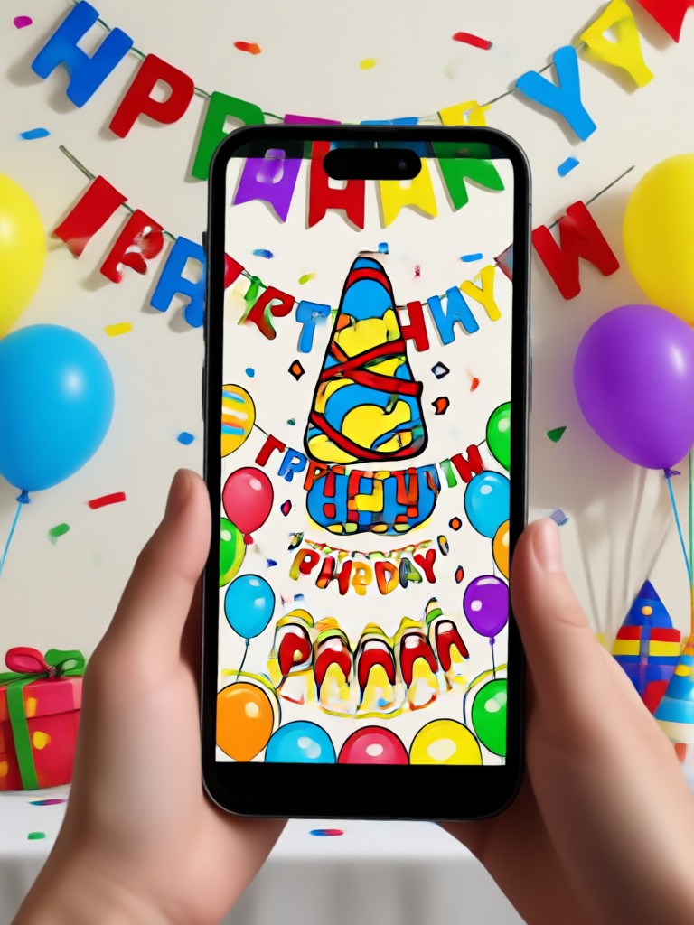 Birthday greeting video with music sync