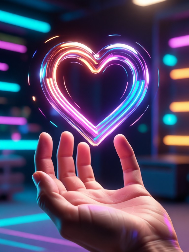 AI finger heart video example showing transformation