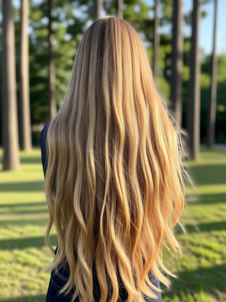 Filtro de pelo largo en diferentes etnias muestra